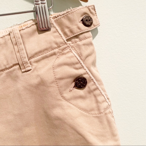 🏷️2006 Old Navy Maternity Khaki Raw Hem Adjustable Shorts 4 - Picture 2 of 5
